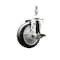 Service Caster 4 Inch 316SS Black Polyurethane Swivel 1/2 Inch Threaded Stem Caster with Brake SS316TS20S414-PPUB-BLK-TLB-121315 - alternate 1